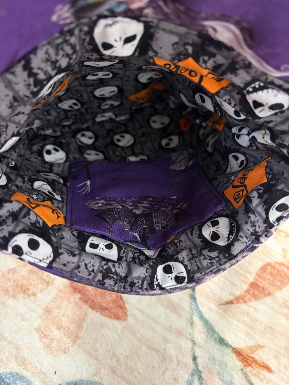 Handmade Nightmare Before Christmas Crossbody with Jack Skellington and Sally - Picture 4 of 7
